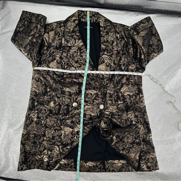 Lane Bryant Gold Black Double Breasted Blazer Jacket Size 14/16 (1X) - Picture 11 of 13